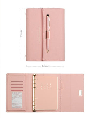Literary Exquisite Soft Leather Portable Portable Notebook
