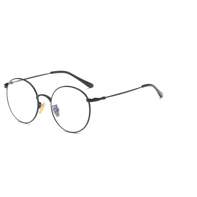 Light Blocking Amber Lens Circular Gaming Glasses